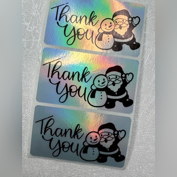 100 Thank You Christmas Stickers, Envelope Seals, Labels, Tags, Stamps,2.25" new - Picture 4 of 16